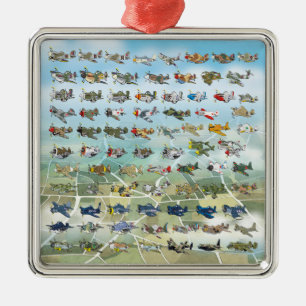 eigene Flugzeugkarikatur erstellen Ornament Aus Metall