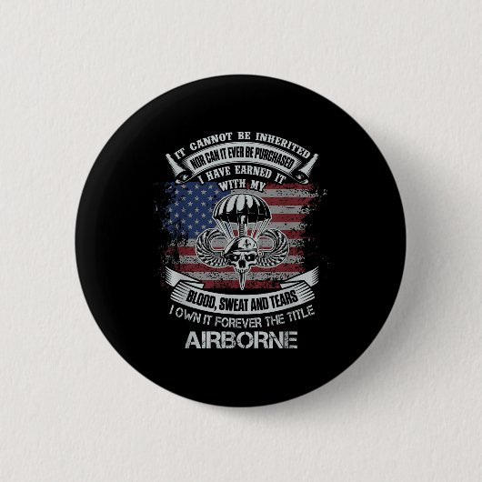 Eigene Forellen Der Titel Im Flugzeug US Army Vete Button (Vorderseite)