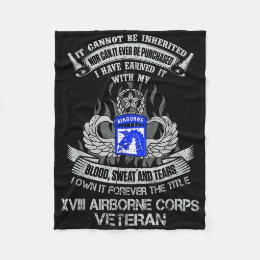 Eigene Forever Der Titel 18. Im Flugzeug Corps Us Fleecedecke (Vorderseite)