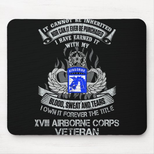 Eigene Forever Der Titel 18. Im Flugzeug Corps Us Mousepad (Vorne)