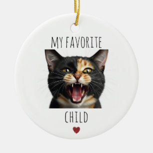 Eigene Foto-Katze für mein Lieblings-Kind 2 Keramik Ornament