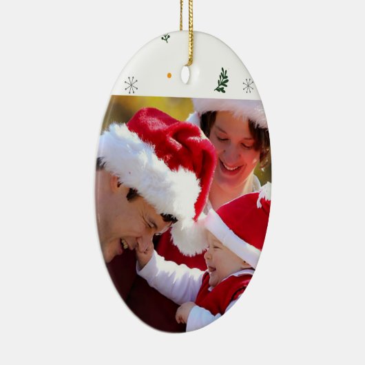 Eigene Foto-Ornament Weihnachtskuchen Keramik Ornament (Rechts)