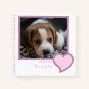 EIGENE FOTO-PIC PET-BEAGLE-DOG-HERZFORM hinzufügen Notizblock