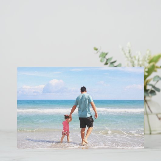 Eigene Foto- und/oder Textkarte hinzufügen/ Briefpapier (Stehend Vorderseite)