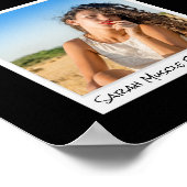 Eigene Fotocollage Retro Sofortdrucke und Notizen Poster (Ecke)