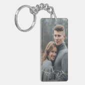 Eigene Fotografie und miteinander verbundene Liebe Schlüsselanhänger (Vorderseite links)