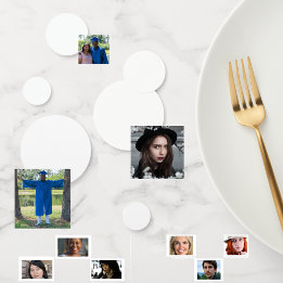 Eigene Fotos für Hochzeitspartys Logo Art Konfetti