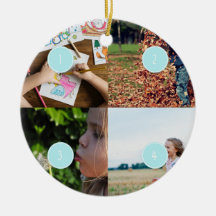 eigene Fotos hinzufügen Anpassbare 4-Bild-Ornament