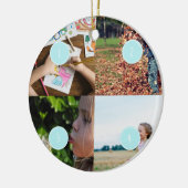 eigene Fotos hinzufügen Anpassbare 4-Bild-Ornament Keramik Ornament (Links)