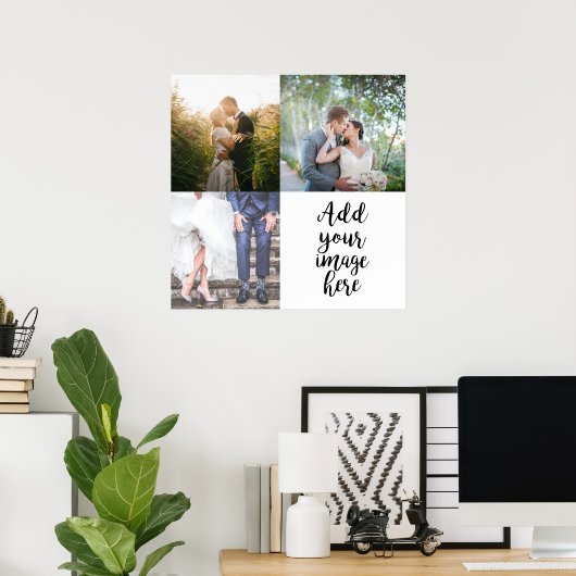 Eigene Fotos hinzufügen Anpassbare Stilbilder 4 Poster (Heimbüro)