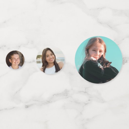 Eigene Fotos mit benutzerdefinierter großer Tabell Konfetti (Rückseiten)