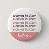 Eigene Frauen in sternenstilistischen Geschenken Button (Vorderseite)