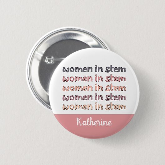 Eigene Frauen in sternenstilistischen Geschenken Button (Vorne & Hinten)