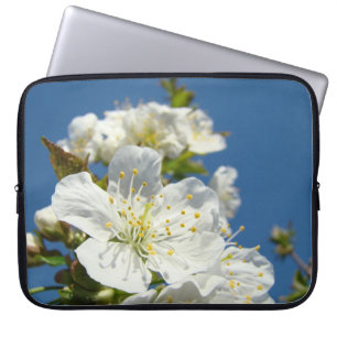 Eigene Frühlingsblüten von Laptop Sleeve Blau