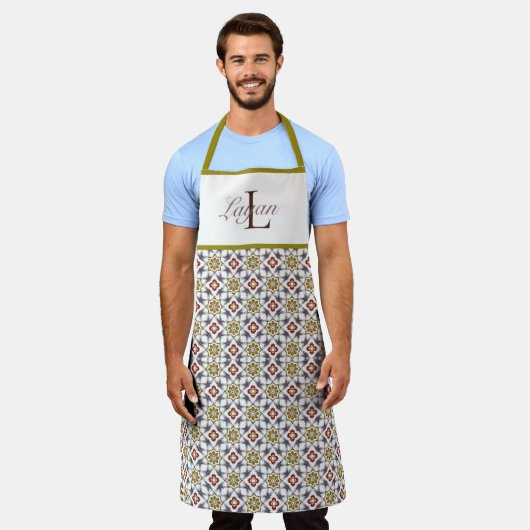 Eigene Fun Geometric Print Schürze (Getragen)