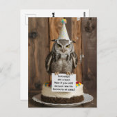 Eigene Geburtstagstorte mit Füßen Postkarte (Vorne/Hinten)