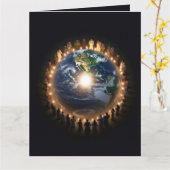 Eigene Gelassen Weltfrieden Weltfrieden Karte (Gelbe Blume)