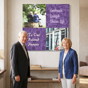 Eigene Geschenke für ältere Eltern - Violett für P Leinwanddruck