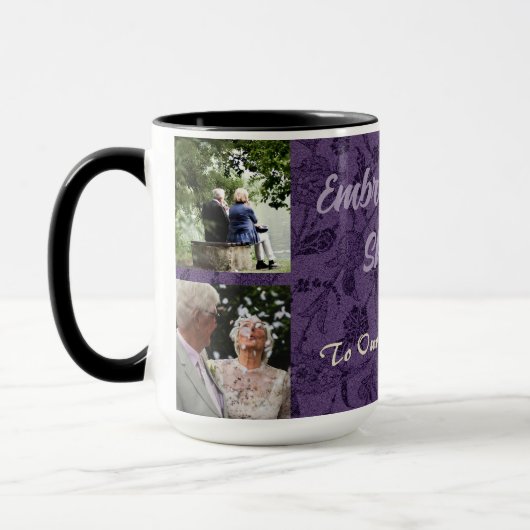 Eigene Geschenke für ältere Eltern - Violett für P Tasse (Links)