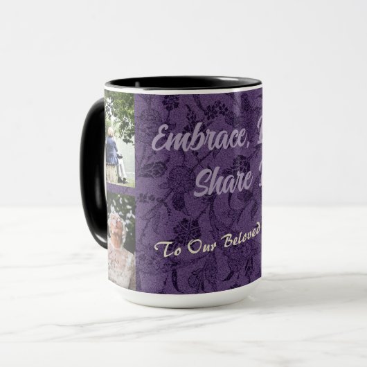 Eigene Geschenke für ältere Eltern - Violett für P Tasse (Vorderseite Links)