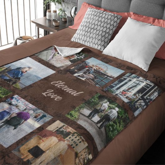 Eigene Geschenke für ältere Elternpaare braun Sherpadecke