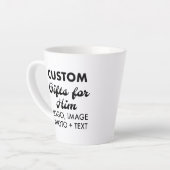 Eigene Geschenke für Ihm große Latte Tasse 12oz. (Linke Ecke)