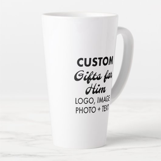 Eigene Geschenke für Ihm große Latte Tasse 17oz. (Rechte Ecke)