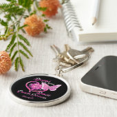 Eigene gesegnete Bezeichnung Brustkrebsüberleben Schlüsselanhänger (Seite)