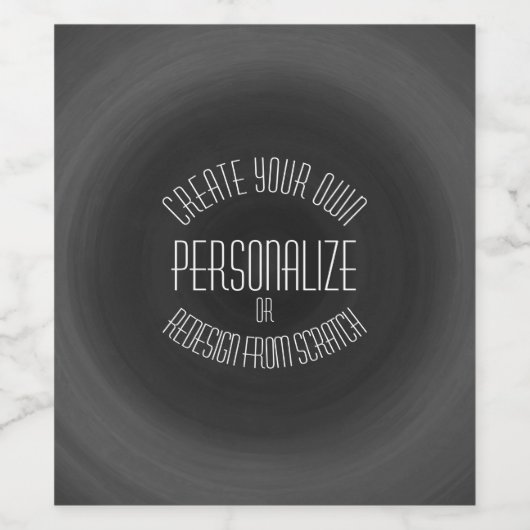 Eigene Gestaltung - Benutzerdefiniertes Design Weinetikett (Einzelnes Label)