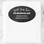 Eigene Gestaltung - Entwerfen eines benutzerdefini Ovaler Aufkleber (Tasche)