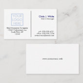 Eigene Gestaltung - Ihr Logo - Schlicht weiß Visitenkarte (Vorne/Hinten)