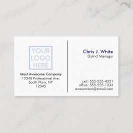 Eigene Gestaltung - Ihr Logo - Schlicht weiß Visitenkarte