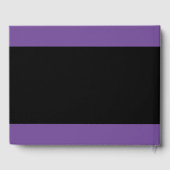 Eigene Gestaltung - Lila mit schwarzem Streifen Gästebuch (Rückseite)