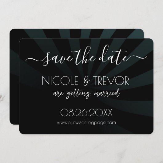 Eigene Gestaltung - Schattenstreifen Save the Date (Vorne/Hinten)