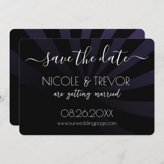 Eigene Gestaltung - Schattenstreifen Save the Date (Vorne/Hinten)