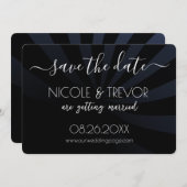 Eigene Gestaltung - Schattenstreifen Save the Date (Vorne/Hinten)