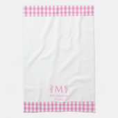 Eigene Gingham Monogram Geschirrtuch (Vertikal)
