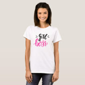 Eigene Girl-Boss-Script-Herz für Mädchen rosa Schw T-Shirt (Vorne ganz)