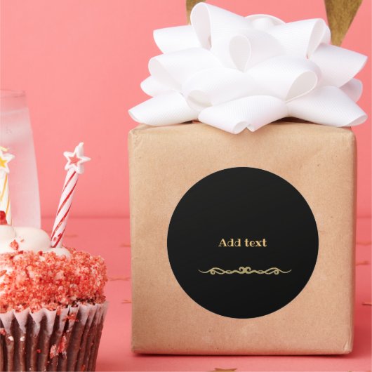 Eigene Gold-Print personalisieren Runder Aufkleber (Party)