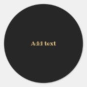 Eigene Gold-Print personalisieren Runder Aufkleber (Vorderseite)