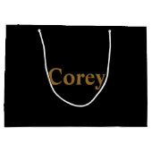 Eigene Goldbezeichnung Große Geschenktasche Geschenktüte (Rückseite)