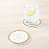 Eigene goldene Werbefirma-Markenzeichen Getränkeuntersetzer (Seite)