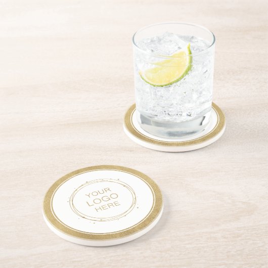 Eigene goldene Werbefirma-Markenzeichen Getränkeuntersetzer (Seite)