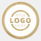 Eigene goldene Werbefirma-Markenzeichen Runder Aufkleber (Vorderseite)