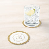 Eigene goldene Werbefirma-Markenzeichen Runder Pappuntersetzer (Vor Ort)