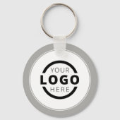 Eigene graue Werbefirma-Markenzeichen Schlüsselanhänger (Vorderseite)