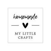 Eigene Handschrift mit einfachem Herzen Gummistempel (Prägung)