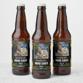 Eigene Hard Apple Cider Custom Foto Black Bierflaschenetikett (Flaschen)