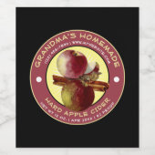 Eigene Hard Apple Cider Vorlage Weinetikett (Einzelnes Label)