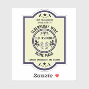 Eigene hausgemachte Elderberry Drinks Aufkleber